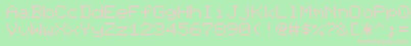 PixelpointRegular Font – Pink Fonts on Green Background
