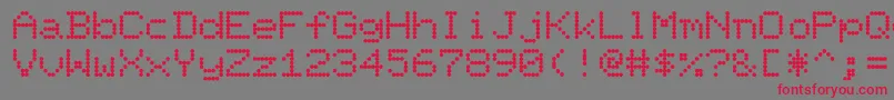 PixelpointRegular Font – Red Fonts on Gray Background