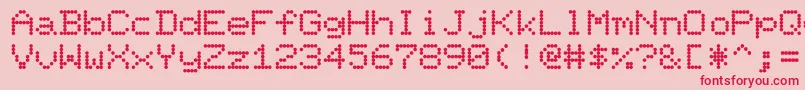 PixelpointRegular Font – Red Fonts on Pink Background