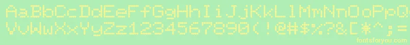 PixelpointRegular Font – Yellow Fonts on Green Background