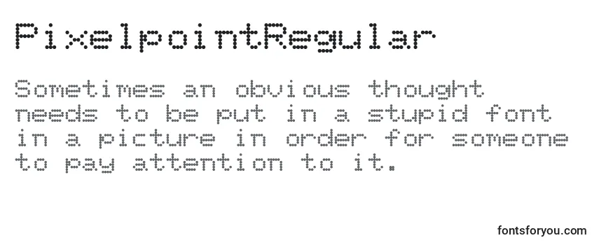 Reseña de la fuente PixelpointRegular