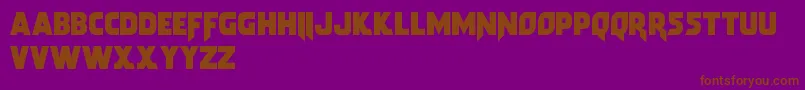 Arwing-fontti – ruskeat fontit violetilla taustalla