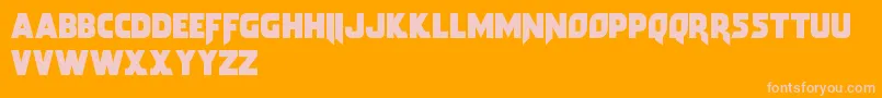 Arwing Font – Pink Fonts on Orange Background