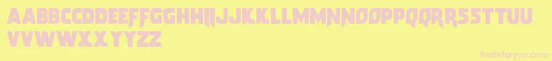 Arwing Font – Pink Fonts on Yellow Background