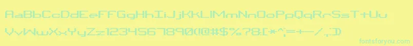 BinaryChrBrk Font – Green Fonts on Yellow Background