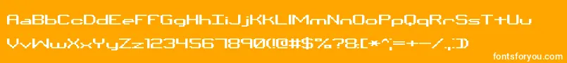 BinaryChrBrk Font – White Fonts on Orange Background