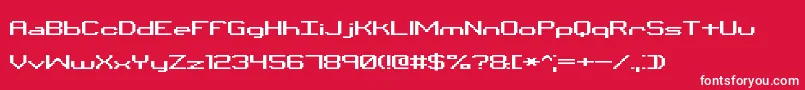 BinaryChrBrk Font – White Fonts on Red Background