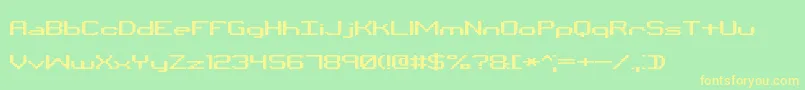 BinaryChrBrk Font – Yellow Fonts on Green Background