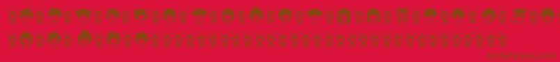 KokeshiKawaii Font – Brown Fonts on Red Background