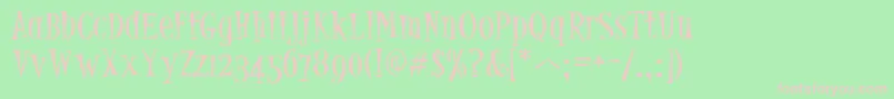 PfjumpNormal Font – Pink Fonts on Green Background