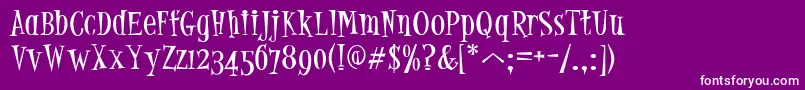 PfjumpNormal Font – White Fonts on Purple Background