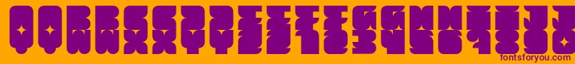 Muchbolder-fontti – violetit fontit oranssilla taustalla