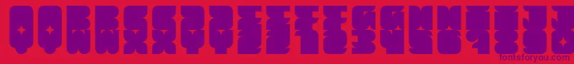 Muchbolder Font – Purple Fonts on Red Background