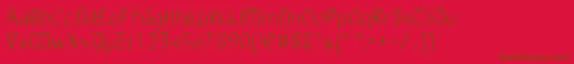 Dailyblh Font – Brown Fonts on Red Background