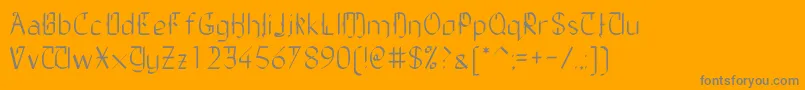 Dailyblh-Schriftart – Graue Schriften auf orangefarbenem Hintergrund