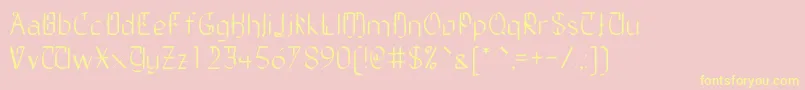 Dailyblh Font – Yellow Fonts on Pink Background