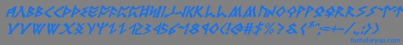 Rosicruciani Font – Blue Fonts on Gray Background