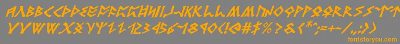 Rosicruciani Font – Orange Fonts on Gray Background