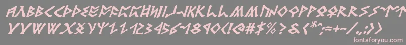 Rosicruciani Font – Pink Fonts on Gray Background