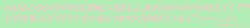 Rosicruciani Font – Pink Fonts on Green Background