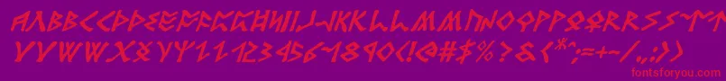 Rosicruciani Font – Red Fonts on Purple Background