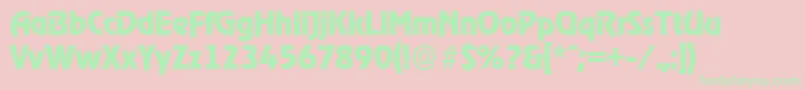 OnstageserialXboldRegular Font – Green Fonts on Pink Background