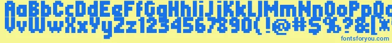 Header0867 Font – Blue Fonts on Yellow Background