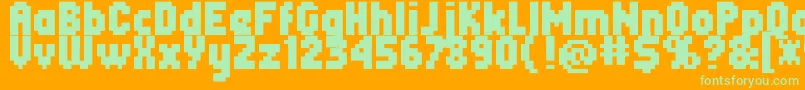 Header0867 Font – Green Fonts on Orange Background