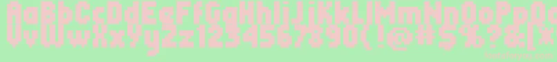 Header0867 Font – Pink Fonts on Green Background