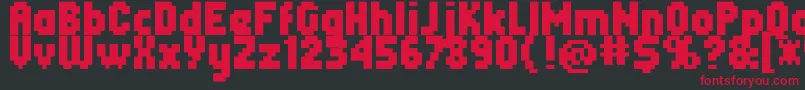 Header0867 Font – Red Fonts on Black Background