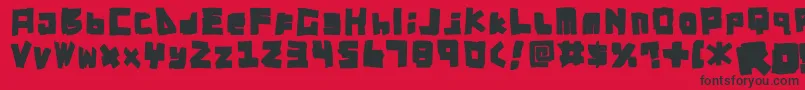 RtDiyTape Font – Black Fonts on Red Background