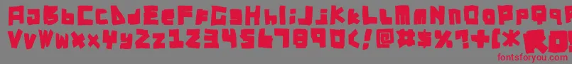 RtDiyTape Font – Red Fonts on Gray Background