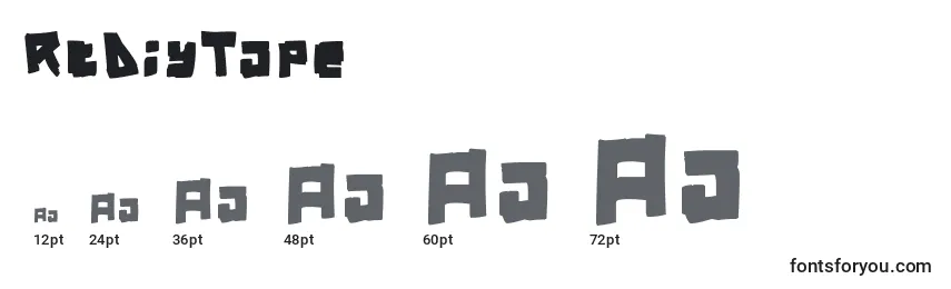 RtDiyTape Font Sizes