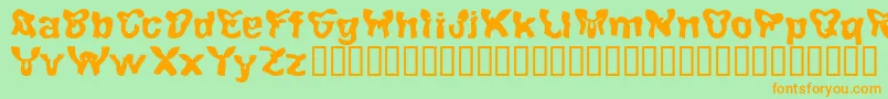 Achten Font – Orange Fonts on Green Background