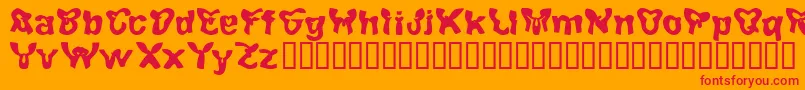 Achten Font – Red Fonts on Orange Background