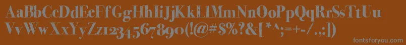 Czcionka Momsdiner – szare czcionki na brązowym tle