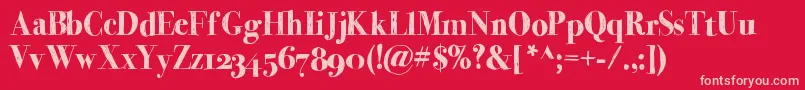 Momsdiner Font – Pink Fonts on Red Background