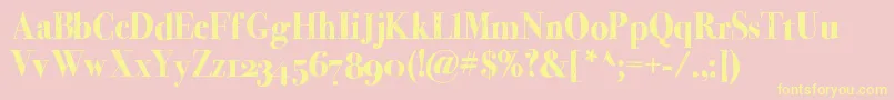 Momsdiner Font – Yellow Fonts on Pink Background