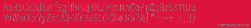 BlackboardRestaurant Font – Gray Fonts on Red Background