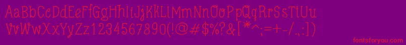 BlackboardRestaurant Font – Red Fonts on Purple Background