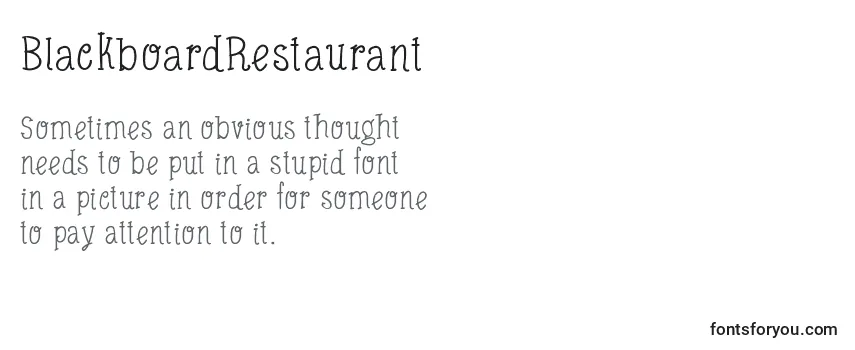 フォントBlackboardRestaurant