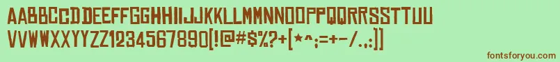 ChineseRocksFree Font – Brown Fonts on Green Background