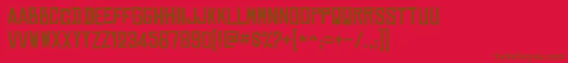 ChineseRocksFree Font – Brown Fonts on Red Background