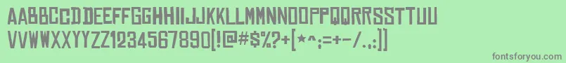 ChineseRocksFree Font – Gray Fonts on Green Background