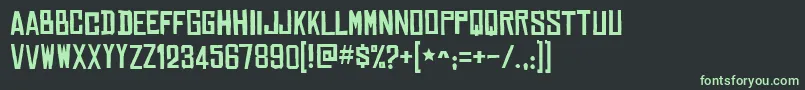 Шрифт ChineseRocksFree – зелёные шрифты на чёрном фоне