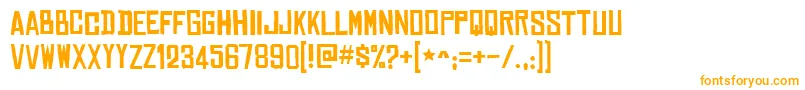 ChineseRocksFree-Schriftart – Orangefarbene Schriften auf weißem Hintergrund