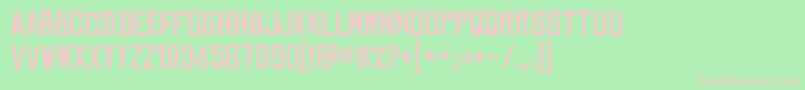 ChineseRocksFree-fontti – vaaleanpunaiset fontit vihreällä taustalla