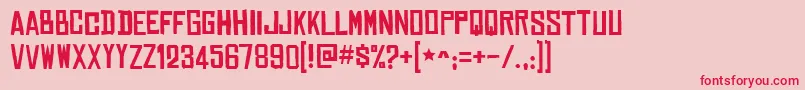 ChineseRocksFree Font – Red Fonts on Pink Background