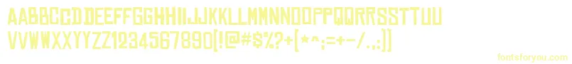 ChineseRocksFree Font – Yellow Fonts on White Background