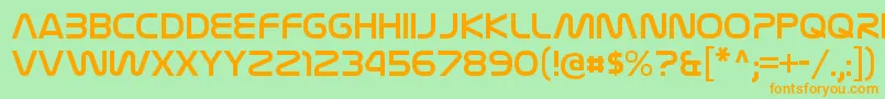 NasalizationrgRegular Font – Orange Fonts on Green Background